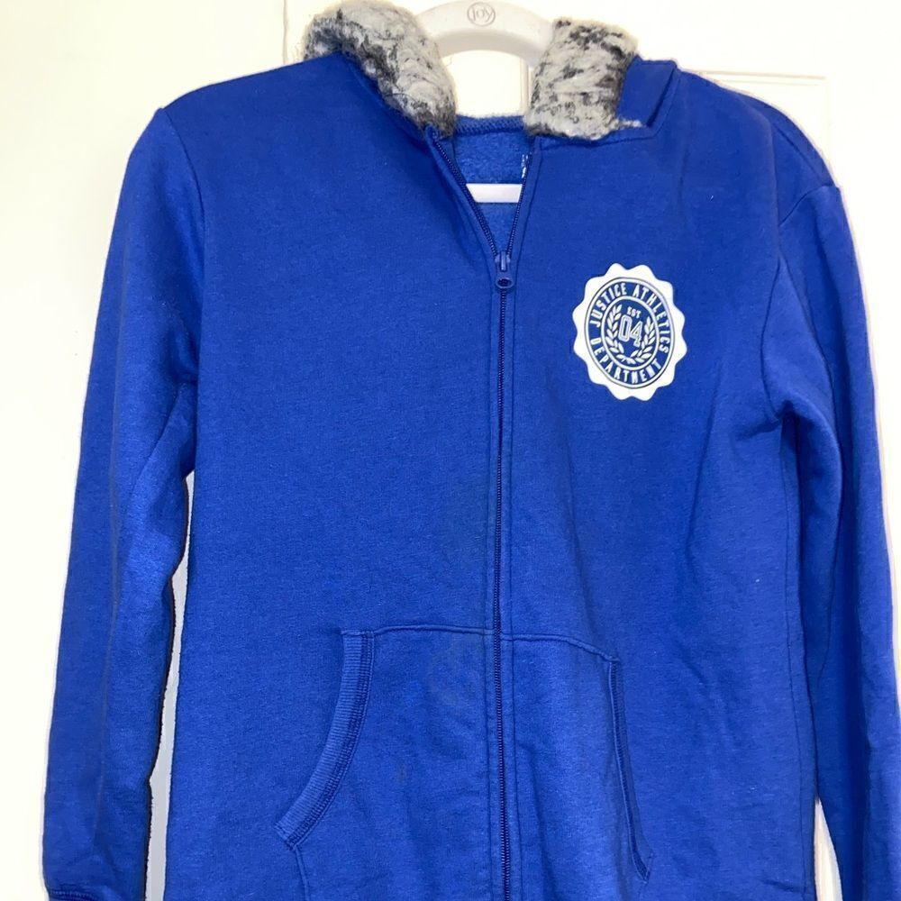 Justice full zip up hoodie jacket size 18/20